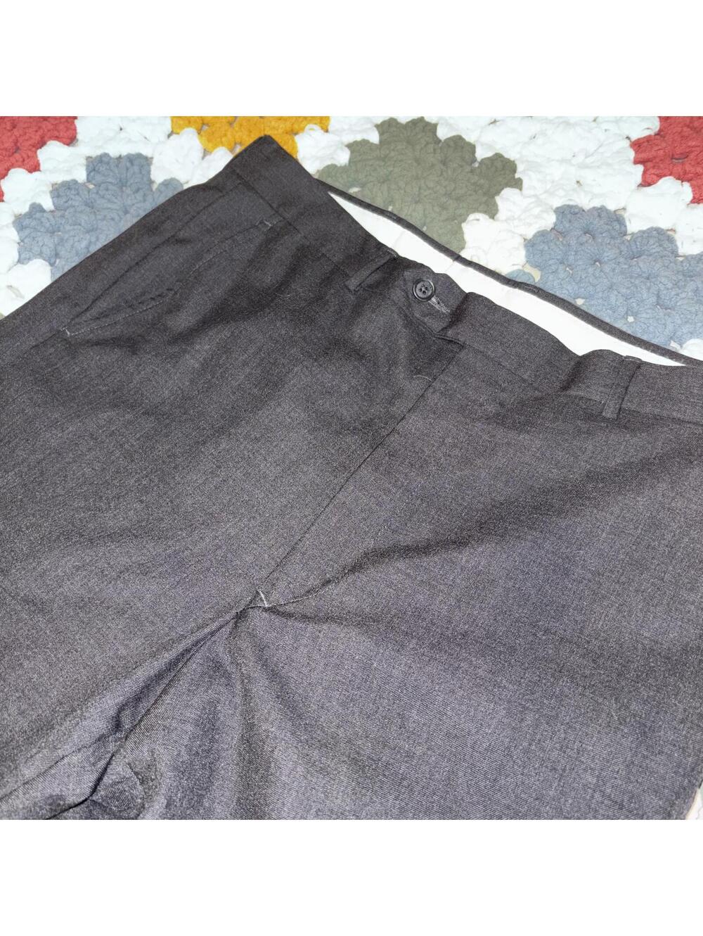 Stafford 100% Worsted Wool $120 Men’s Size 34 x 30 Black Wool Dress Pants Work - Picture 5 of 9